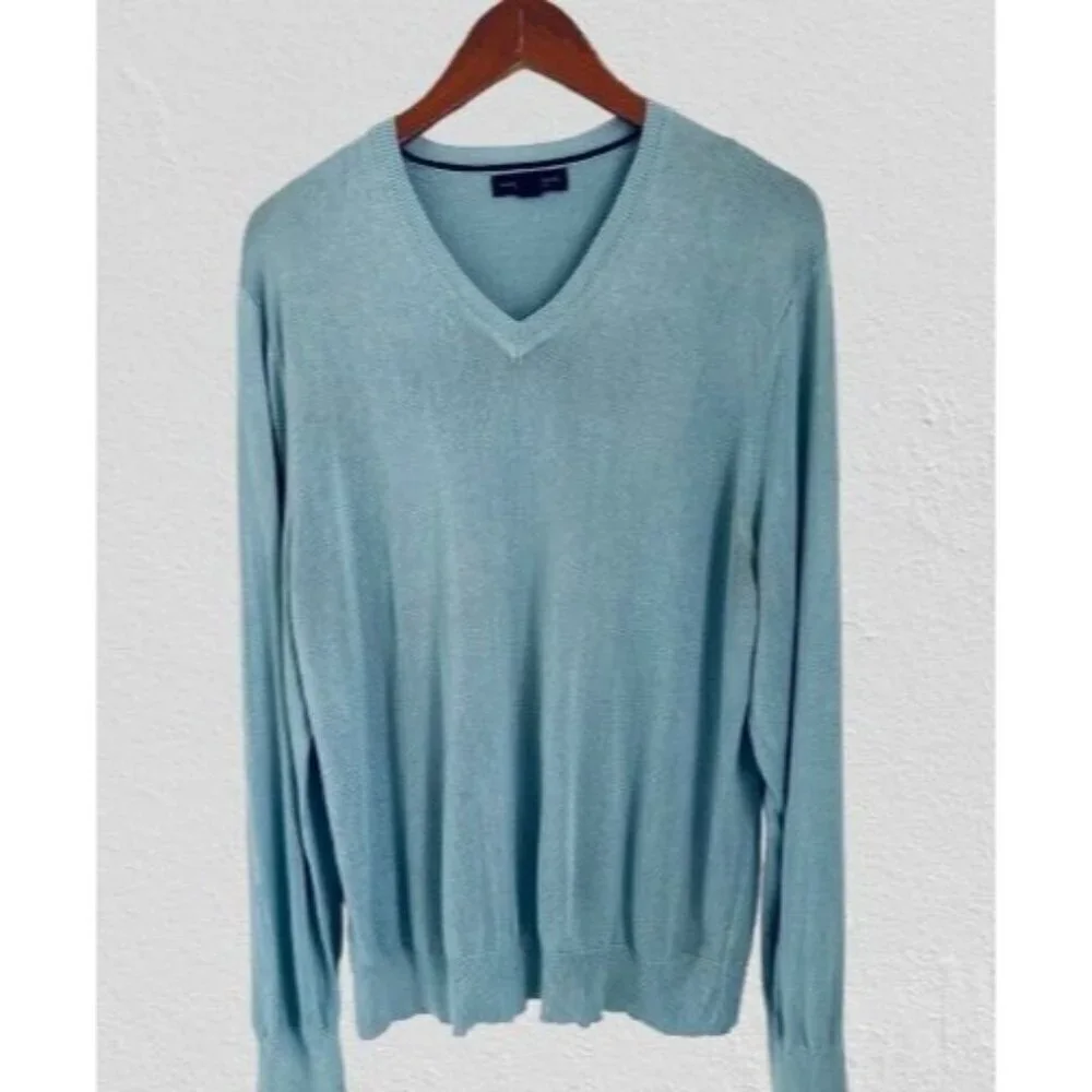 Banana Republic Silk Cashmere Sweater V-Neck Pullover Size XL